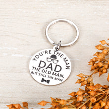 Load image into Gallery viewer, Fathers Day GIF Keychain for Dad from Daughter Son Bonus Dad Step Dad Gifts Key Ring from Wife Kids for Birthday Christmas Wedding