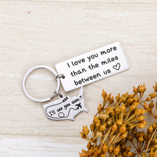 Load image into Gallery viewer, Long Distance Relationships Gifts Keychain For Couples Boyfriend Husband Fiance Girlfriend Going Away Gift I’ll See You Soon State Keychain Personalized Couples Jewelry Husband Dad Gifts