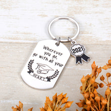 Load image into Gallery viewer, Graduation Gifts for Him Her 2021 High School Inspirational Graduation Keychain Gift for Daughter Son Boys Girls from Mom Dad Nurse Student Gifts College Grad Gifts Best Friends Gifts for Women Men