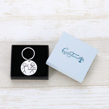 Load image into Gallery viewer, Funny Best Friend Keychain for Friends Besties BFF Inspirational Gif for Daughter Son Brothers Sisters Family from Mom Dad Friendship Men Women Graduation Birthday Keychain I’ve Got Your Back Silver
