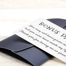 Load image into Gallery viewer, Bonus Dad Gifts Wallet Insert Card from Kids Wife Fathers Day Father-in-Law Day Birthday Wedding Christmas Thanksgiving Day Gifts for Stepdad Bonus Dad Engraved Wallet Card Inserts from Son Daughter