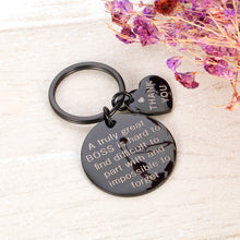 Load image into Gallery viewer, Boss Appreciation Gift Keychain for Supervisor Leader Manager Thank You Mentor Retirement Leaving Birthday Christmas Gifts Goodbye Leaving Gift Keyring for Coworker Colleague Women Men