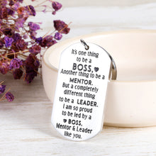 Load image into Gallery viewer, Boss Mentor Appreciation Presents for Retirement Supervisor Mentor Leader Coworker Colleague Friends Birthday Christmas Leaving Away Keychain Gift Goodbye Keyring Presents for Women Men Boss Day