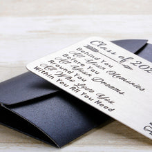 Load image into Gallery viewer, Class of 2021 Graduation Gifts for Him Her Wallet Insert Card Girls Boys Graduate Wallet Cards for 2021 Grads Son Daughter Nurse Master Grads Granddaughter Grandson Men Women