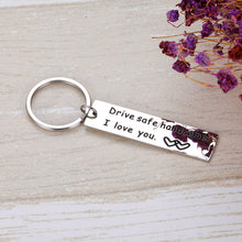 Load image into Gallery viewer, Drive Safe Handsome Funny Keychain Gifts for teenage adult Son Daughter from Wife Girlfriend for New Driver Birthday Graduation Key Chain Christmas Valentine's Day Keyring Jewelry Pedant men women
