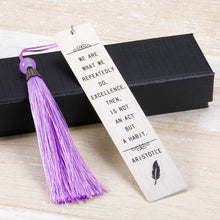 Load image into Gallery viewer, Inspirational Gift Bookmark with Tassel for Him Her Boys Girls Birthday Christmas Graduation Back to School Gifts Bookmark for Book Lovers Readers Friends Teens Kids