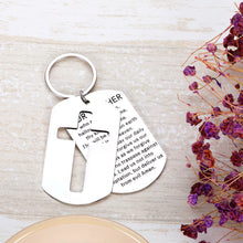Load image into Gallery viewer, Bible Verse Keychain for Wife Husband Brother Sister Nephew Niece Lords Prayer Cross keychain Family Gif for Father Mother Grandson Granddaughter for Engagement Gathering Baptism