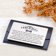 Load image into Gallery viewer, Dad Gifts Wallet Inserts Card from Daughter Son Father’s Day Thanksgiving Day Birthday Gift for Daddy Bonus Dad Father from Wife Kids Stepson Stepdaughter