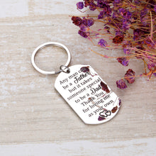Load image into Gallery viewer, Fathers Day Stepdad Keychain from Daughter Son Appreciation Birthday Wedding Family Present for Husband Dad Daddy Papa Father in Law Thanksgiving Keyring Tag Jewelry for Men