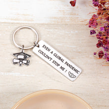 Load image into Gallery viewer, Funny Graduation Keychain Gifts for Her Him Class of 2021 Senior High School College Graduation Keyring for Boys Girls Daughter Son Teens Graduates