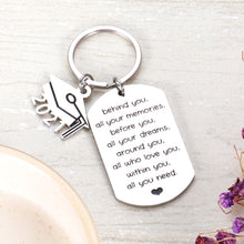 Load image into Gallery viewer, 2021 Graduation Keychain Inspirational Gifts for Him Her Best Friend Daughter Son Nurse Student Practitioner Masters Degree Graduates from College Medical High School Dad Mom