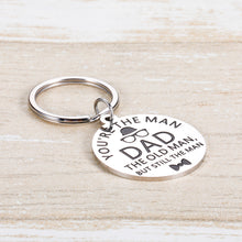 Load image into Gallery viewer, Fathers Day GIF Keychain for Dad from Daughter Son Bonus Dad Step Dad Gifts Key Ring from Wife Kids for Birthday Christmas Wedding