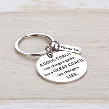 Load image into Gallery viewer, Coach Thank You Gifs Keychain for Football Volleyball Soccer Basketball Baseball Swimming Dance Coach Men and Women Coaches Appreciation Celebration Going away Retirement Gif