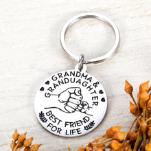 Load image into Gallery viewer, Grandmother Keychain from Granddaughter Inspirational Birthday Back to School Graduation Wedding Gift Stocking Stuffer Present Family Mother's Day Birthday Jewelry