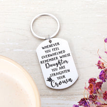Load image into Gallery viewer, Daughter Keychain Keyring Inspirational Family Gifts from Mom Dad Father Mother for Daughter Son Women Girls Granddaughter Grandson Her Sentimental Keychain Birthday Graduation Gifs Keyring