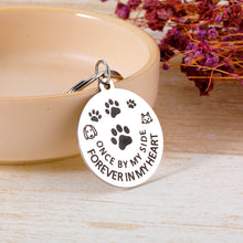 Load image into Gallery viewer, Pet Memorial Gifts Keychain for Dog Cat Passed Away Loss of Pet Sympathy Gifts for Men Women Girls Boys Kids Pet Lovers Cat Dog Remembrance Gifts Forever in My Heart Pet Commemorate Keyring Tribute