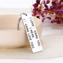 Load image into Gallery viewer, Husband Keychain Birthday Gift For Huaband Wife Boyfriend Girlfriend Fiance Couple Keychains Jewelry Couple Birthday Wedding Anniversary Valentines Gifts I Love You Keyring