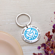 Load image into Gallery viewer, I Love You 3000 Keychain for Daughter Son Boyfriend Girlfriend Husband Papa Mom Anniversary Birthday Fathers Mothers Valentines Day Family Gif Couple Keychain for Him Her Women Men