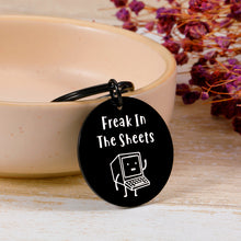 Load image into Gallery viewer, Funny Accountant Gifts Keychain for Crazy Coworker Colleagues Friends Him Her Obsessed Spreadsheets Keyring Gifts for Bookkeeper Men Women Freak In The Sheets Birthday Christmas Keepsake Key Chain