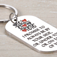 Load image into Gallery viewer, Valentines Day Gifts Keychain for Boyfriend Girlfriend Anniversary Birthday Wedding Gifts for Husband Wife Bride Bridegroom Naughty Keychain Funny Couples Key Ring I Promise to Always Be by Your Side