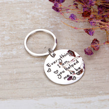 Load image into Gallery viewer, Appreciation Inspirational Keychain for Him Her Mom Dad Teacher Birthday Anniversary Thanksgiving Valentine Day Keyring Present from Daughter Son Student Fathers Day Mothers Day Gift