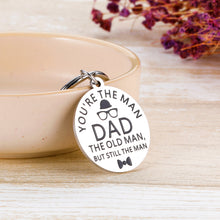 Load image into Gallery viewer, Fathers Day GIF Keychain for Dad from Daughter Son Bonus Dad Step Dad Gifts Key Ring from Wife Kids for Birthday Christmas Wedding