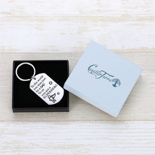 Load image into Gallery viewer, Fathers’ Day Gif Husband Keychain for Daddy Stepdad from Son Daughter Wife Kids Father of The Bride Superhero Gif for Wedding Anniversary Birthday Stocking Stuffers Valentine’s Day Men Him