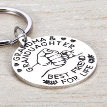 Load image into Gallery viewer, Grandmother Keychain from Granddaughter Inspirational Birthday Back to School Graduation Wedding Gift Stocking Stuffer Present Family Mother's Day Birthday Jewelry