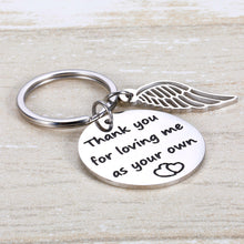 Load image into Gallery viewer, Stepmom Stepdad Gifts Keychain from Daughter Son for Mother Father Thank You Gift for Birthday Wedding Adoptive Foster Parents from Kids Thank You for Loving Me As You Own