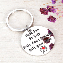 Load image into Gallery viewer, New Driver Keychain for Son Daughter Boyfriend Girlfriend Children Teens Student Grandson Granddaughter Sweet 16 Going Away Gift Keyring Reminder for Birthday Stocking Stuffer Graduation Party