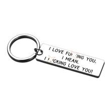 Load image into Gallery viewer, Husband Keychain Birthday Gift For Huaband Wife Boyfriend Girlfriend Fiance Couple Keychains Jewelry Couple Birthday Wedding Anniversary Valentines Gifts I Love You Keyring