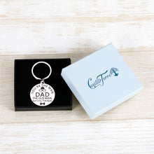 Load image into Gallery viewer, Fathers Day GIF Keychain for Dad from Daughter Son Bonus Dad Step Dad Gifts Key Ring from Wife Kids for Birthday Christmas Wedding