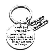Load image into Gallery viewer, Friend Keychain for Women Men Best Friend Gifs for Her Him BFF Teens Girls Sisters Wedding Birthday Thank You Gifs Stocking Stuffers Friendship Gifts Leaving Going Away Graduation Gifts Keyring