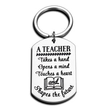 Load image into Gallery viewer, Teacher Appreciation Keychain for Teachers Day Thanksgiving Day Birthday Christmas Inspirational Thank You Back to School Present Keyring Gift for Women Men from Student Kid Child