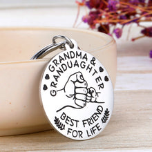 Load image into Gallery viewer, Grandmother Keychain from Granddaughter Inspirational Birthday Back to School Graduation Wedding Gift Stocking Stuffer Present Family Mother's Day Birthday Jewelry