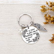 Load image into Gallery viewer, Sister Keychain Gifts from Sister Brother A sister is God’s Way of Making Sure We Never Walk Alone Sister Jewelry Christmas Birthday Gifts Sister Jewelry Friendship Keychain for Sisters BFF