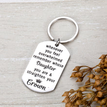 Load image into Gallery viewer, Daughter Keychain Keyring Inspirational Family Gifts from Mom Dad Father Mother for Daughter Son Women Girls Granddaughter Grandson Her Sentimental Keychain Birthday Graduation Gifs Keyring