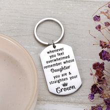 Load image into Gallery viewer, Daughter Keychain Keyring Inspirational Family Gifts from Mom Dad Father Mother for Daughter Son Women Girls Granddaughter Grandson Her Sentimental Keychain Birthday Graduation Gifs Keyring
