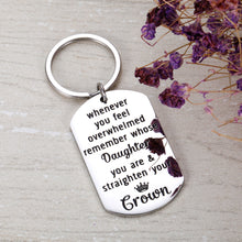 Load image into Gallery viewer, Daughter Keychain Keyring Inspirational Family Gifts from Mom Dad Father Mother for Daughter Son Women Girls Granddaughter Grandson Her Sentimental Keychain Birthday Graduation Gifs Keyring