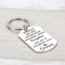 Load image into Gallery viewer, Daughter Keychain Keyring Inspirational Family Gifts from Mom Dad Father Mother for Daughter Son Women Girls Granddaughter Grandson Her Sentimental Keychain Birthday Graduation Gifs Keyring