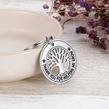 Load image into Gallery viewer, Thank You Keychain for Grandmother Grandfather Women Men Nanny Father Mother Nurse Teacher Appreciation Gifts for Birthday Fathers Mothers Day Thank You for Helping Me Grow graduation Keychain Jewelry