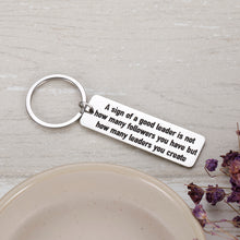 Load image into Gallery viewer, Leader Gift Appreciation Keychain for Colleague Boss Manager Supervisor Goodbye Farewell Going Away Gift for Mentor Boss Day Birthday Retirement Keychain Retirement Boss Presents Office Gifts