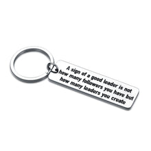 Load image into Gallery viewer, Leader Gift Appreciation Keychain for Colleague Boss Manager Supervisor Goodbye Farewell Going Away Gift for Mentor Boss Day Birthday Retirement Keychain Retirement Boss Presents Office Gifts
