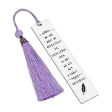Load image into Gallery viewer, Inspirational Gift Bookmark with Tassel for Him Her Boys Girls Birthday Christmas Graduation Back to School Gifts Bookmark for Book Lovers Readers Friends Teens Kids