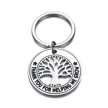Load image into Gallery viewer, Thank You Keychain for Grandmother Grandfather Women Men Nanny Father Mother Nurse Teacher Appreciation Gifts for Birthday Fathers Mothers Day Thank You for Helping Me Grow graduation Keychain Jewelry