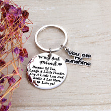 Load image into Gallery viewer, Friend Keychain for Women Men Best Friend Gifs for Her Him BFF Teens Girls Sisters Wedding Birthday Thank You Gifs Stocking Stuffers Friendship Gifts Leaving Going Away Graduation Gifts Keyring