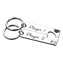 Load image into Gallery viewer, Couple Keychain Gamer Lover Gifts for Boyfriend Girlfriend Husband Wife Fiance Fiancee Player 1 Player 2 Keychain for Him Her Birthday Anniversary Valentine&#39;s Day Birthday Jewelry Gifts
