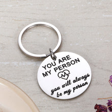 Load image into Gallery viewer, Best Friends Gifts Keychain You Are My Person Inspirational Keychain Bestie Friendship Sister Wife Couple Gift for Women Men Teens Girls Boys BFF Husband Boyfriend Birthday Valentines Key Rings
