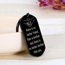 Load image into Gallery viewer, Brother Gifts Keychain from Brother Sister Thank You Gift for Him Men Little Brother Friend in Law Family Gif Jewelry for Birthday Wedding Father&#39;s Day There Is No Better Friend than A Brother
