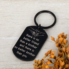 Load image into Gallery viewer, Brother Gifts Keychain from Brother Sister Thank You Gift for Him Men Little Brother Friend in Law Family Gif Jewelry for Birthday Wedding Father&#39;s Day There Is No Better Friend than A Brother
